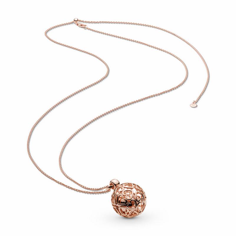 Pandora Rose™ Harmonious Hearts Chime Necklace Ireland - Pandora Rose - 164892DKA